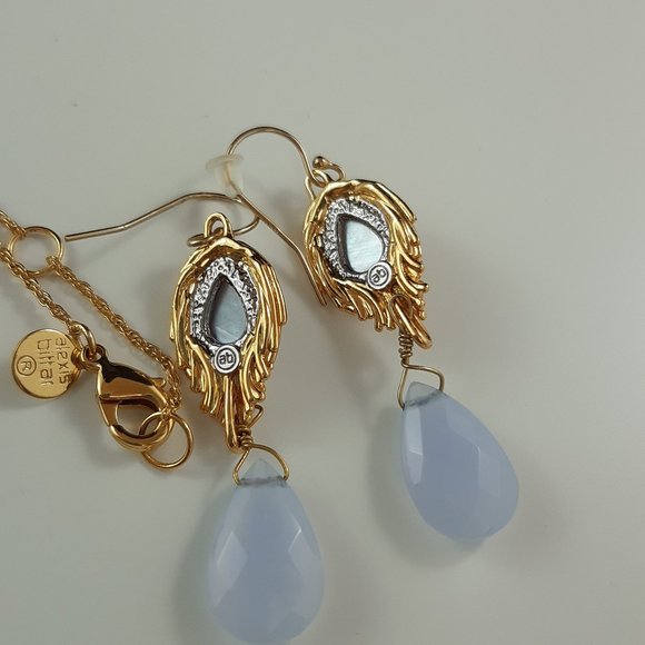 Retired Alexis Bittar Set Necklace Pendant and Drop Earrings with Amethyst - Picture 7 of 13